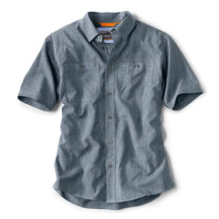Orvis Men Men's Tech Chambray Short-Sleeve Work Shirt
