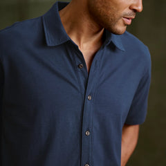 Orvis Men Men's Bromley Knit Button-Down Short-Sleeve Shirt
