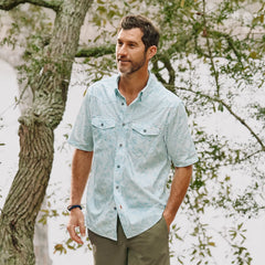 Orvis Men Men's River Guide Printed Short-Sleeve Western Shirt 2.0