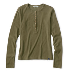 Orvis Women|Last Release Ribbed Henley Long-Sleeve Tee