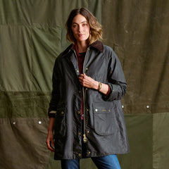 Orvis Women Barbour® Beadnell Waxed Long Jacket