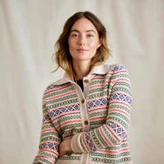 Orvis Women|Last Release Fair Isle Patterned Brushed Cashmere Cardigan