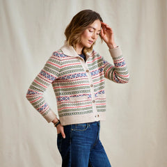 Orvis Women|Last Release Fair Isle Patterned Brushed Cashmere Cardigan