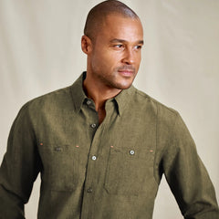Orvis Men Men's Tech Chambray Long-Sleeve Work Shirt