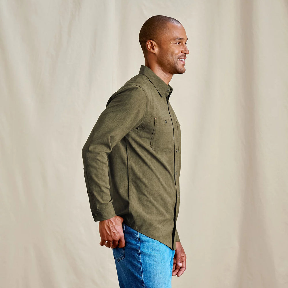 Orvis Men Men's Tech Chambray Long-Sleeve Work Shirt