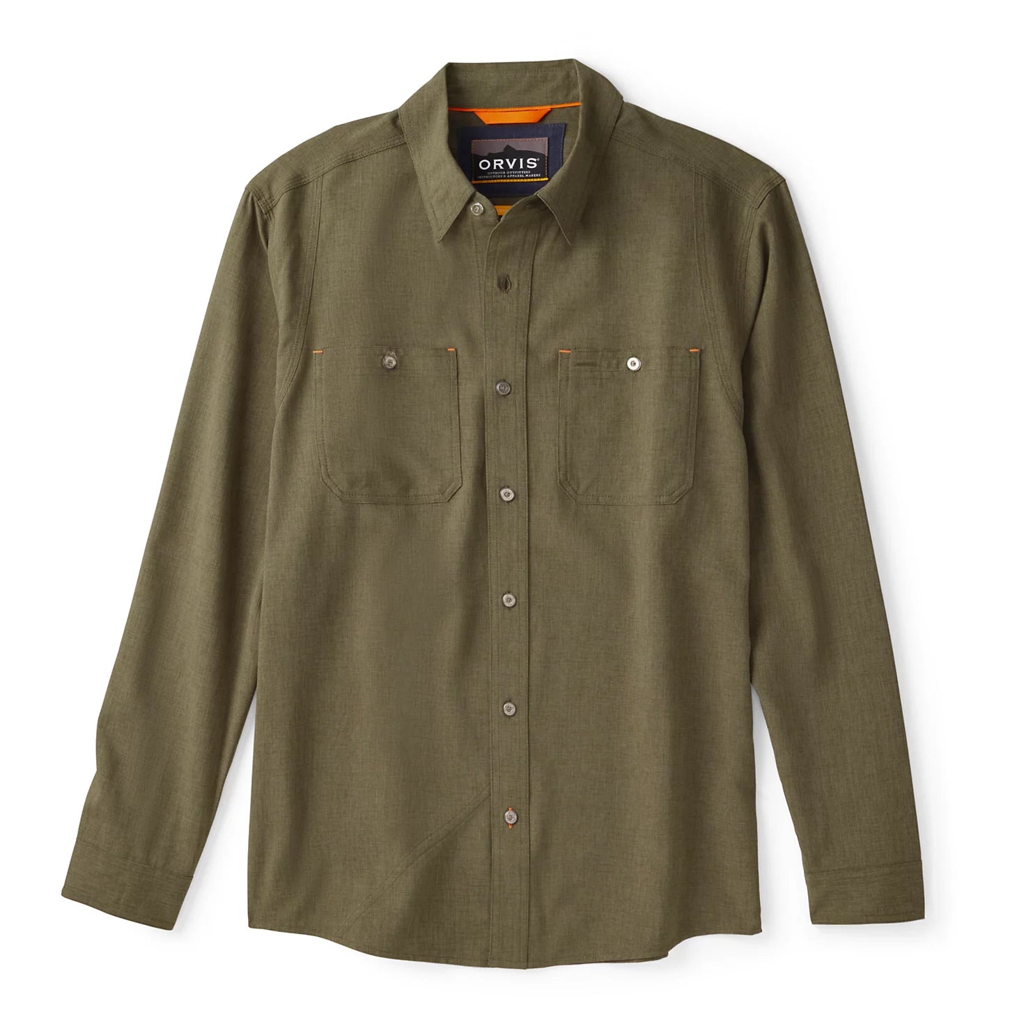 Orvis Men Men's Tech Chambray Long-Sleeve Work Shirt