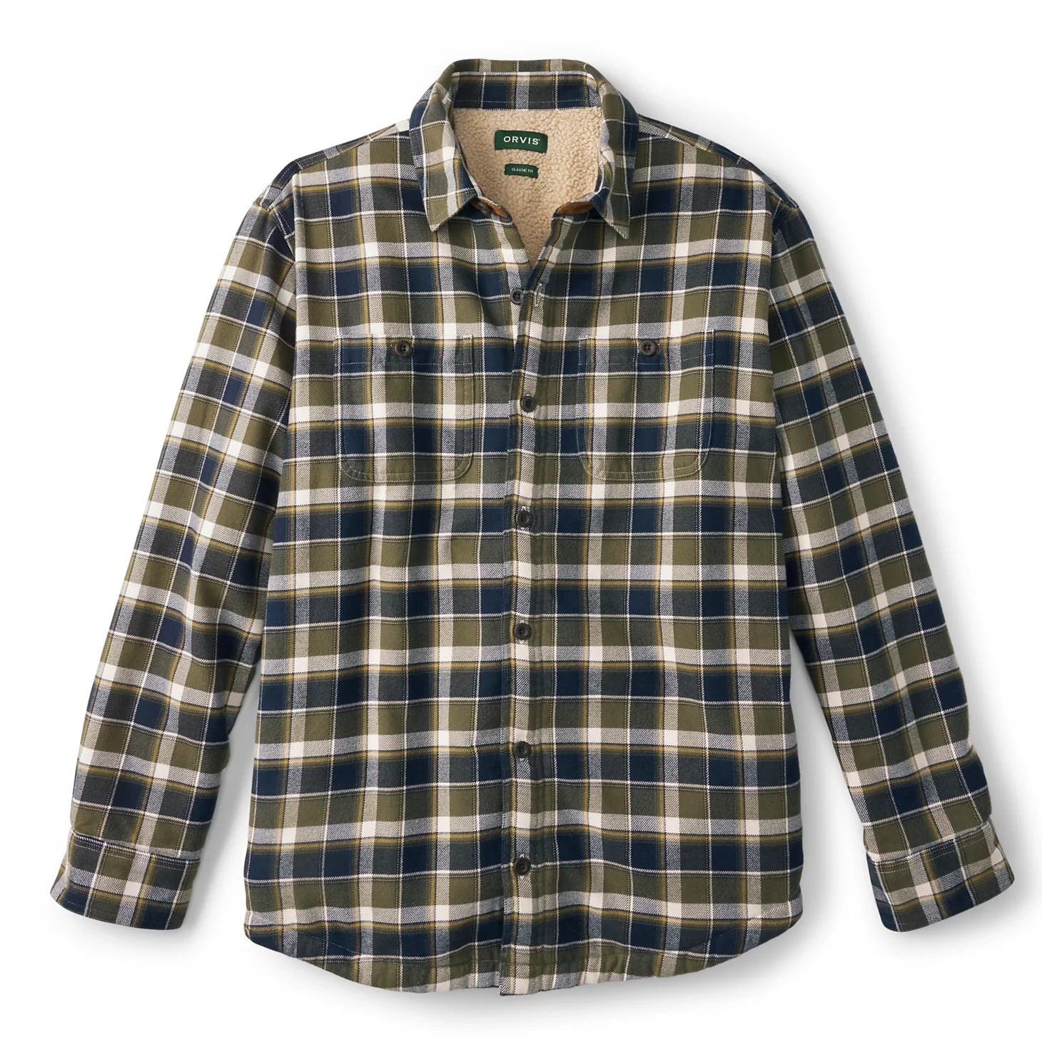 Orvis Men|Last Release Perfect Flannel Sherpa-Lined Long-Sleeved Shirt
