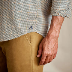 Orvis Men|Last Release Spencer Houndstooth Pure Cotton Long-Sleeve Shirt