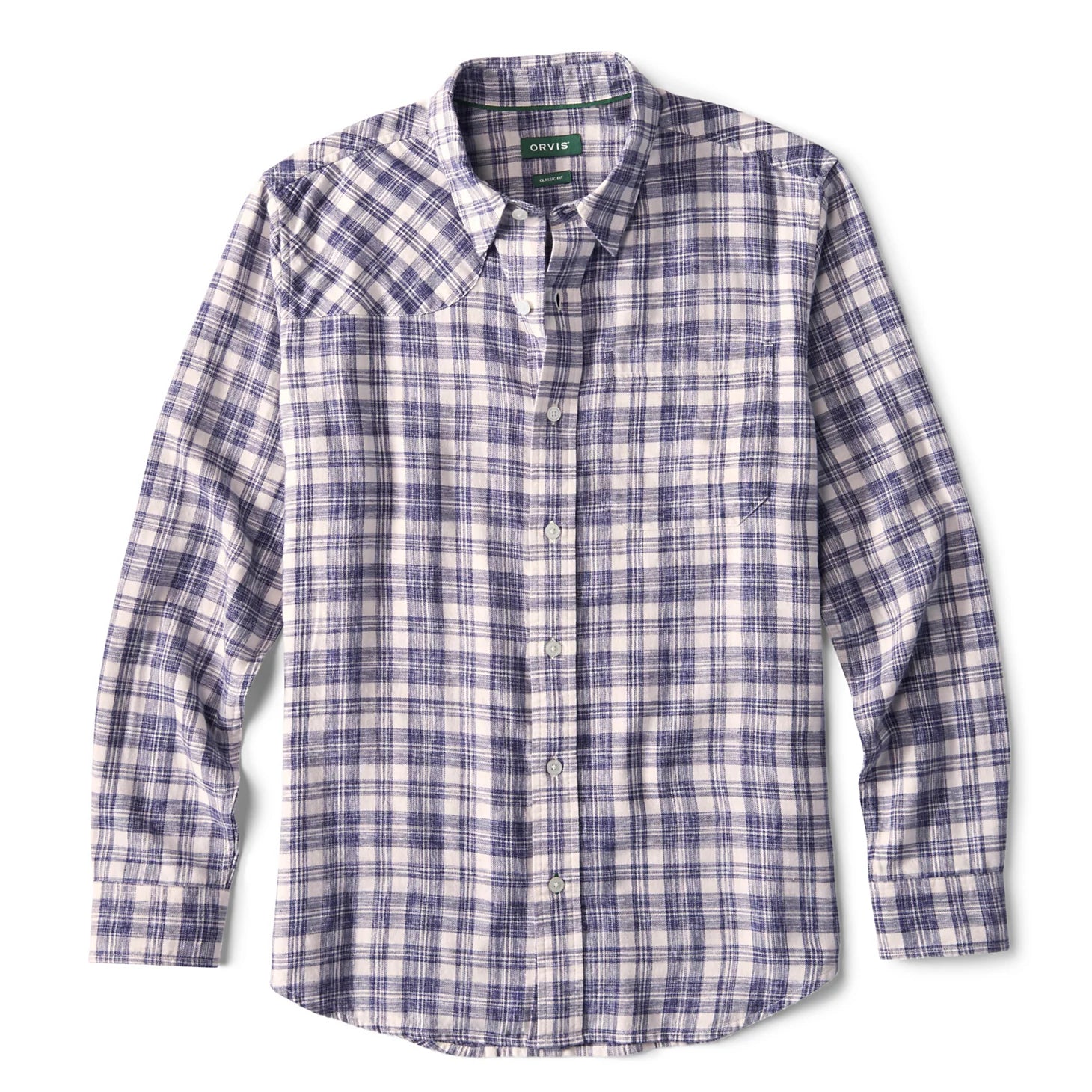 Orvis Men|Last Release Space-Dyed Plaid Long-Sleeve Shirt