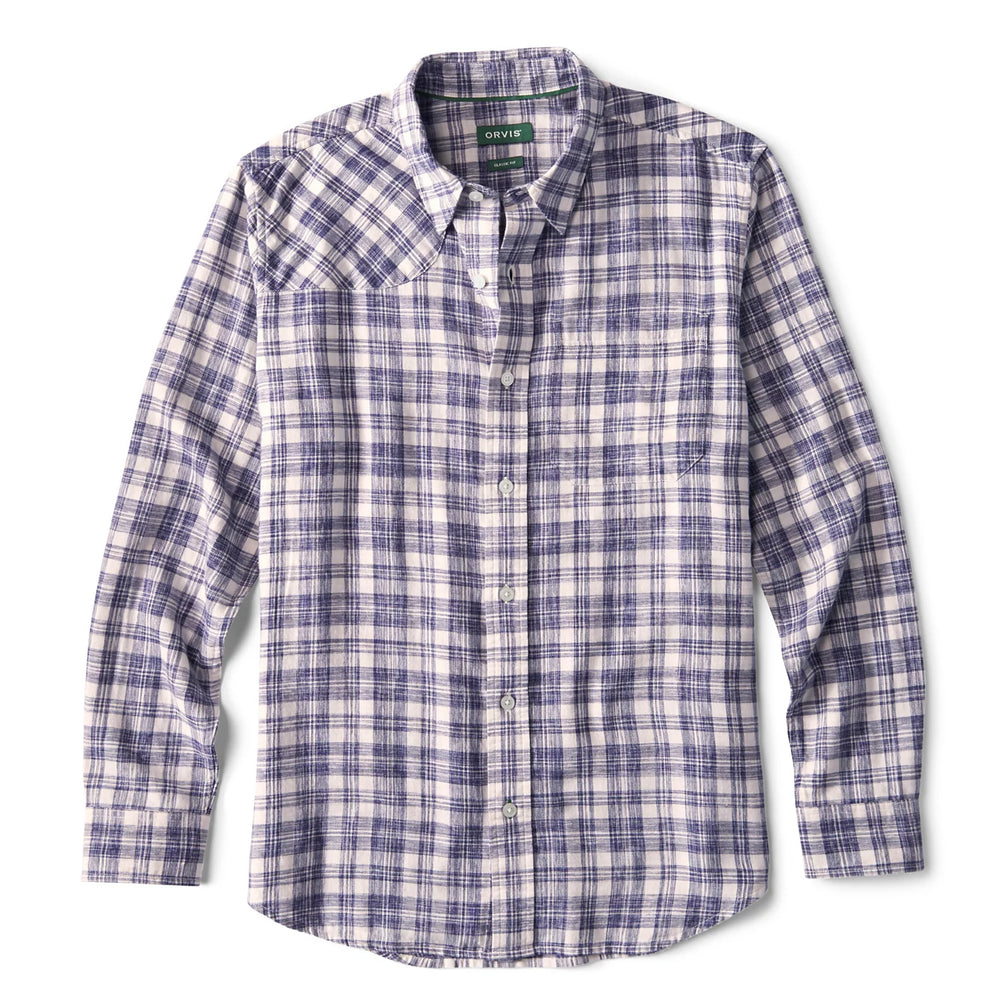 Orvis Men|Last Release Space-Dyed Plaid Long-Sleeve Shirt