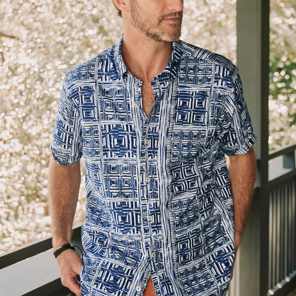 Orvis Men|Last Release Men's Heritage Poplin Printed Short-Sleeve Shirt