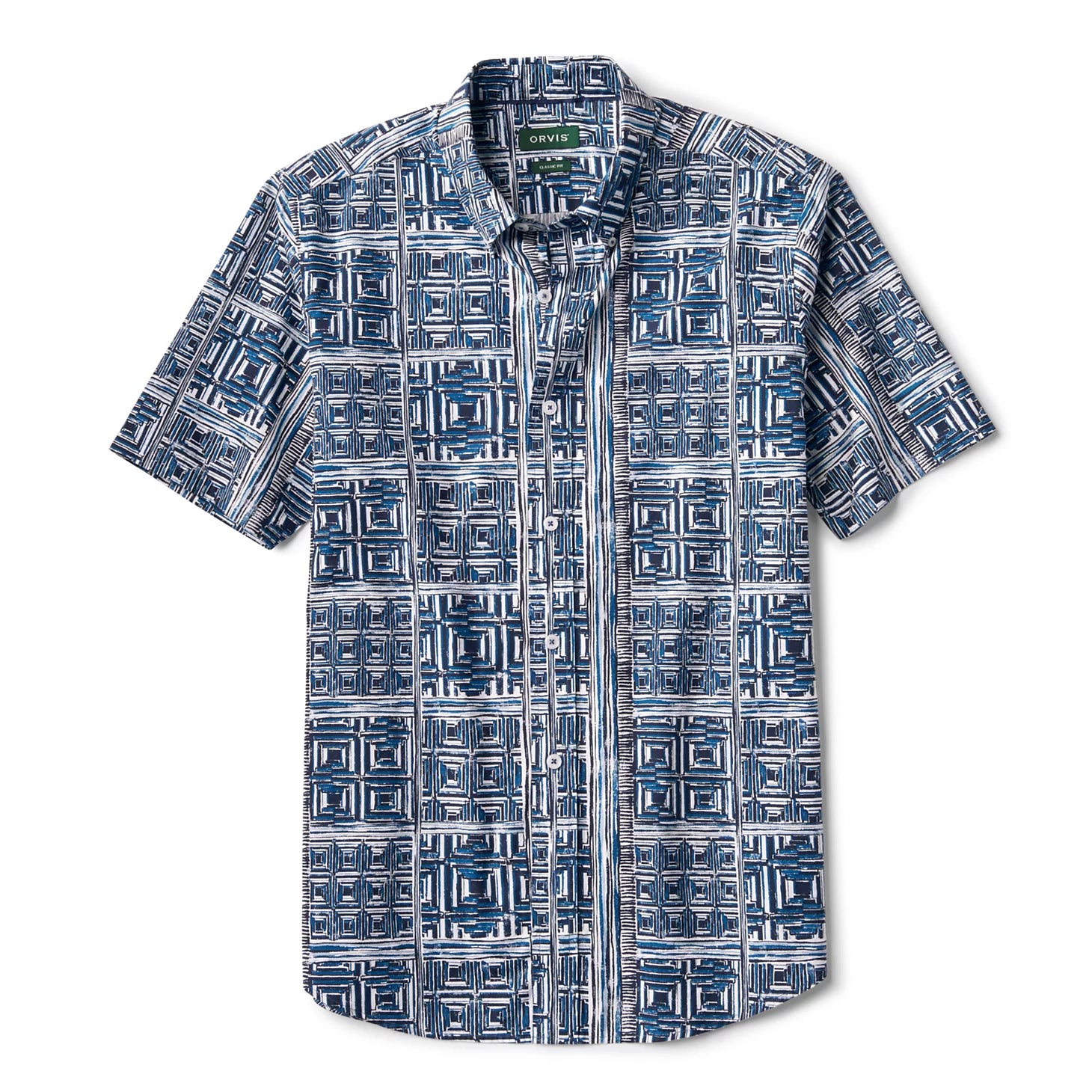 Orvis Men|Last Release Men's Heritage Poplin Printed Short-Sleeve Shirt