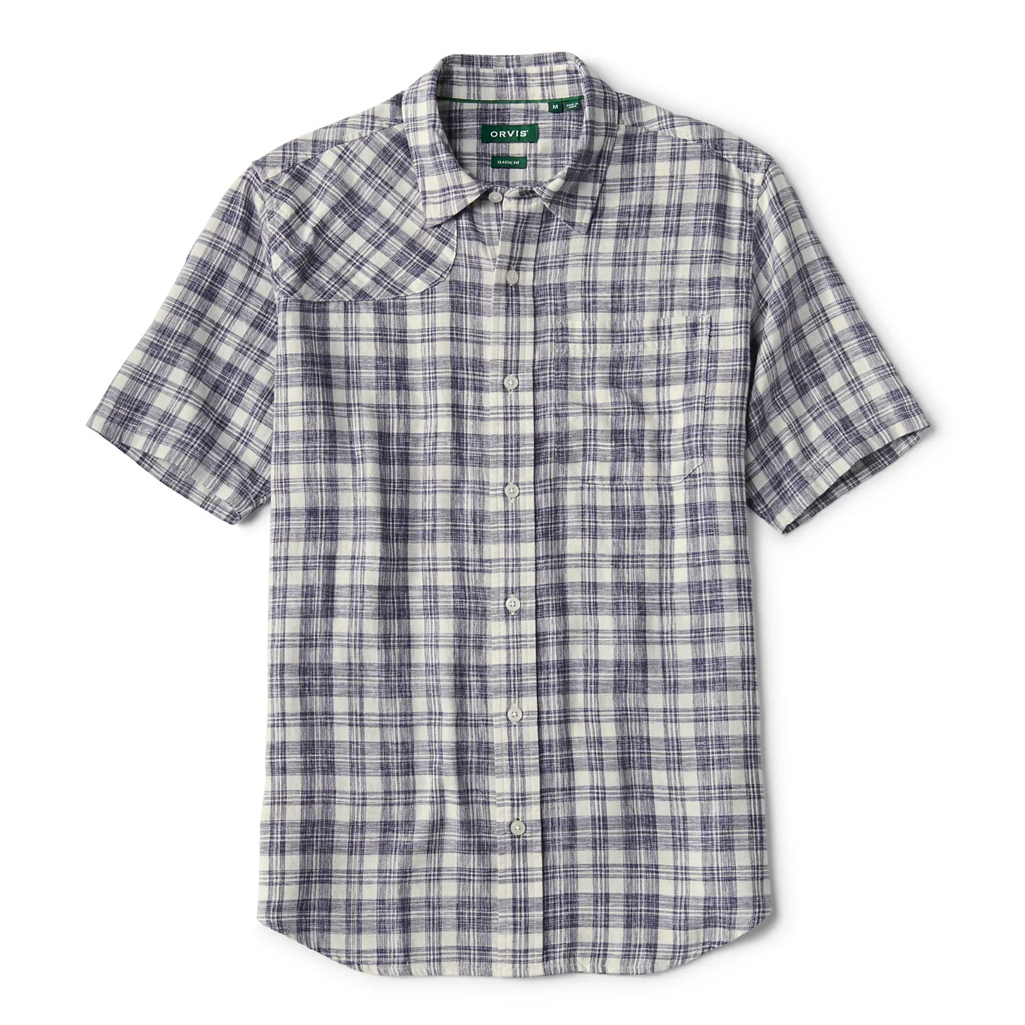 Orvis Men|Last Release Space-Dyed Plaid Short-Sleeve Shirt