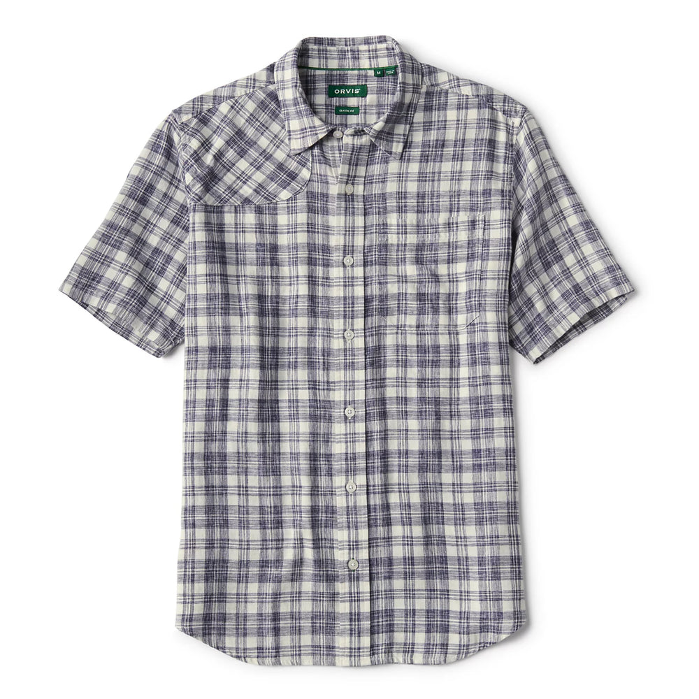 Orvis Men|Last Release Space-Dyed Plaid Short-Sleeve Shirt