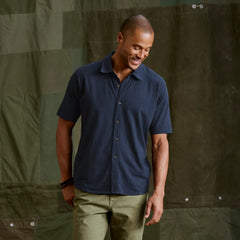 Orvis Men Men's Bromley Knit Button-Down Short-Sleeve Shirt