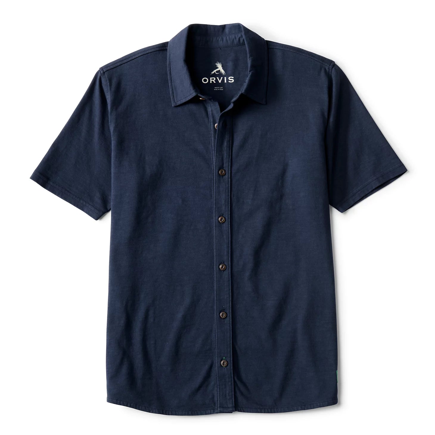 Orvis Men Men's Bromley Knit Button-Down Short-Sleeve Shirt
