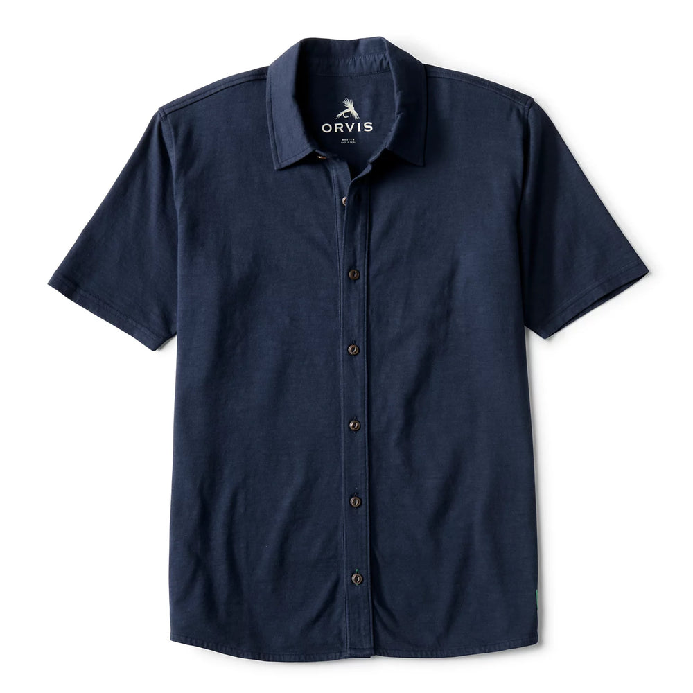 Orvis Men Men's Bromley Knit Button-Down Short-Sleeve Shirt