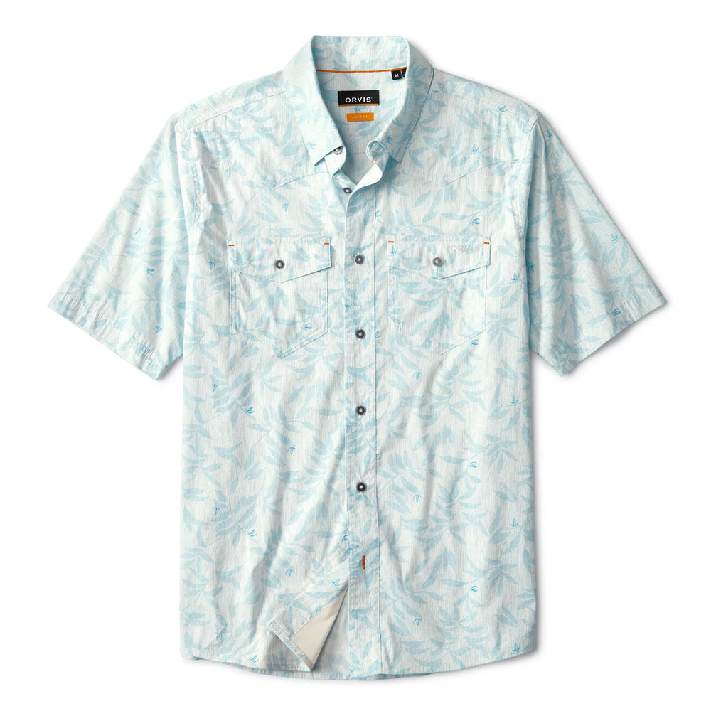 Orvis Men Men's River Guide Printed Short-Sleeve Western Shirt 2.0