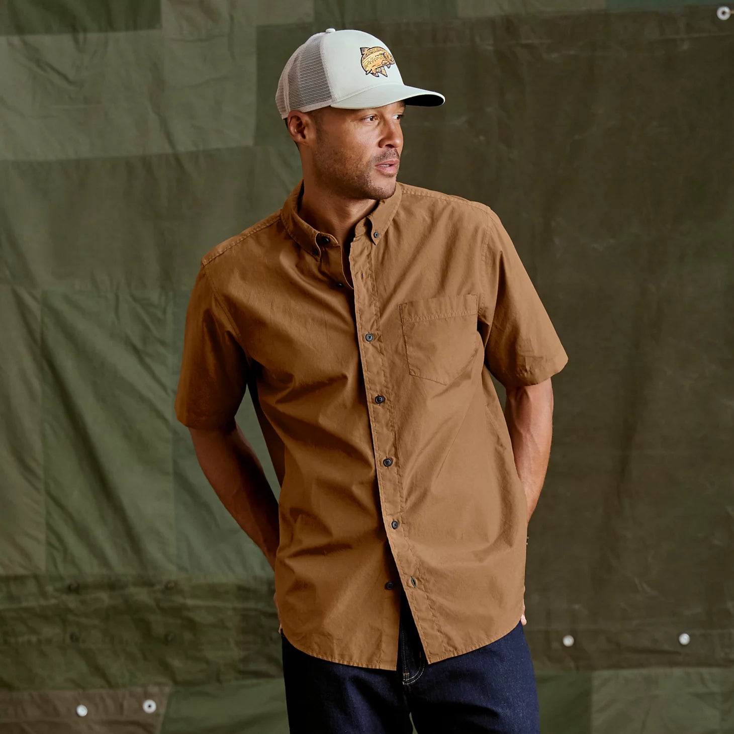 Orvis Men|Last Release Garment-Dyed Poplin Short-Sleeve Shirt