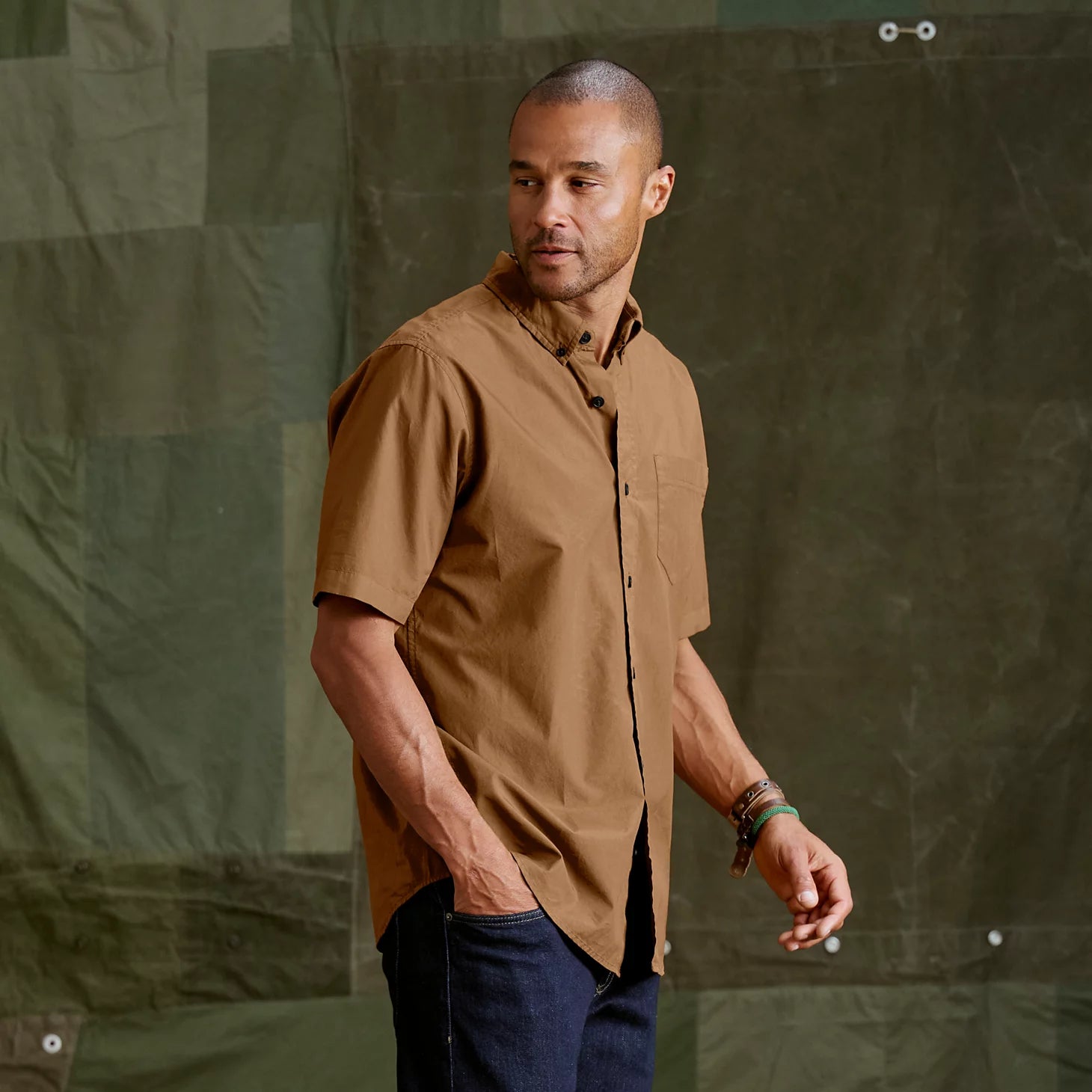 Orvis Men|Last Release Garment-Dyed Poplin Short-Sleeve Shirt