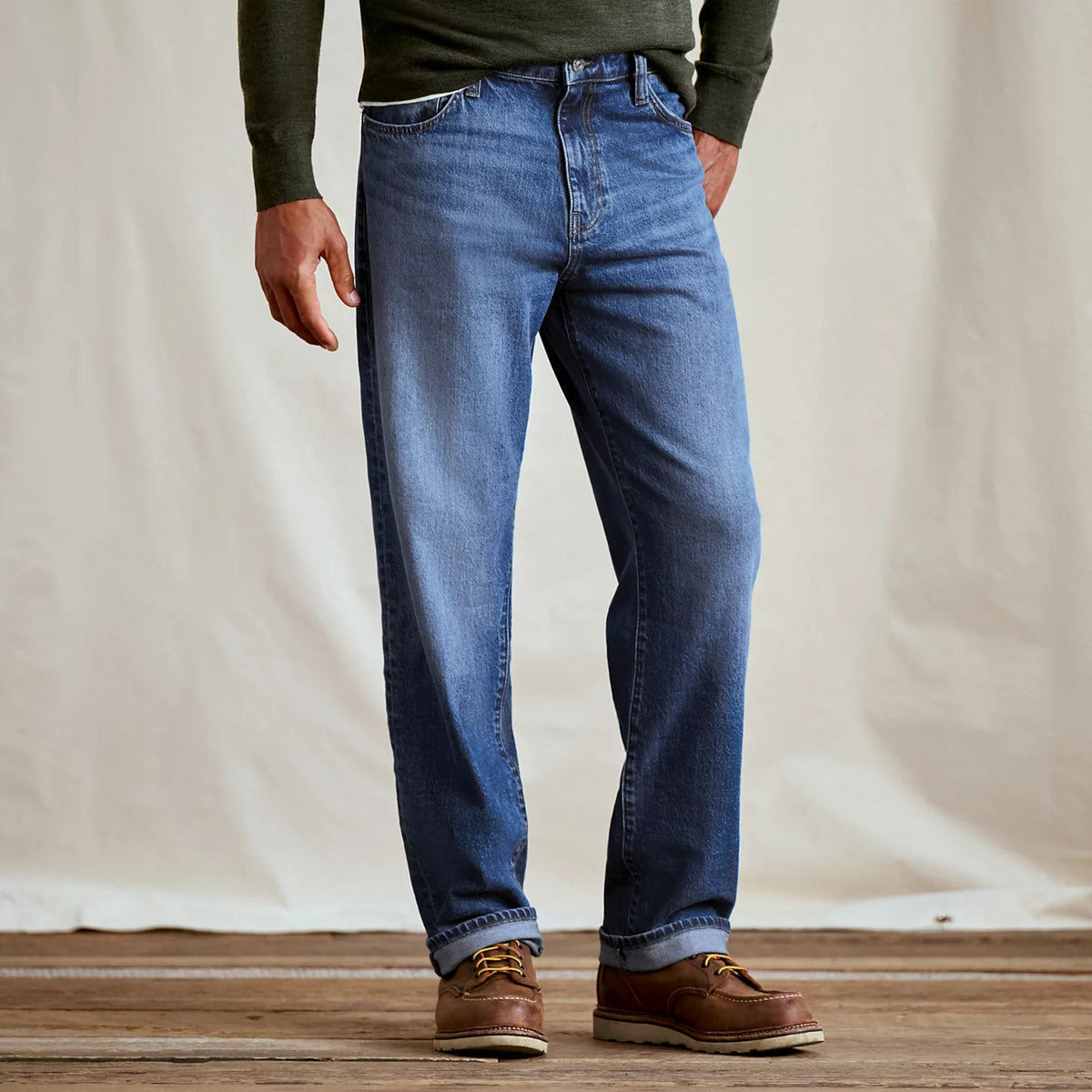 Orvis Men Mavi® Marcel Classic Blue Loose Straight-Leg Jeans