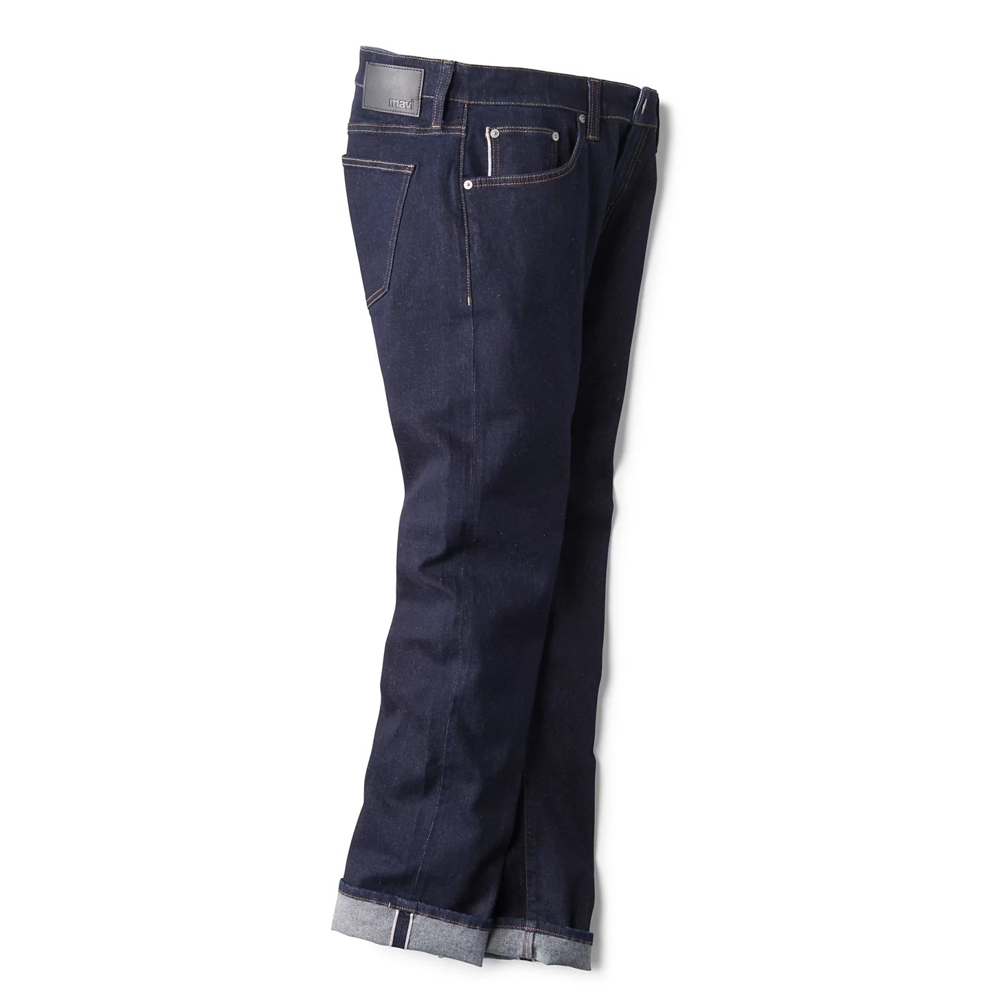 Orvis Men Mavi Marcus Organic Selvedge Denim Slim Straight Jeans