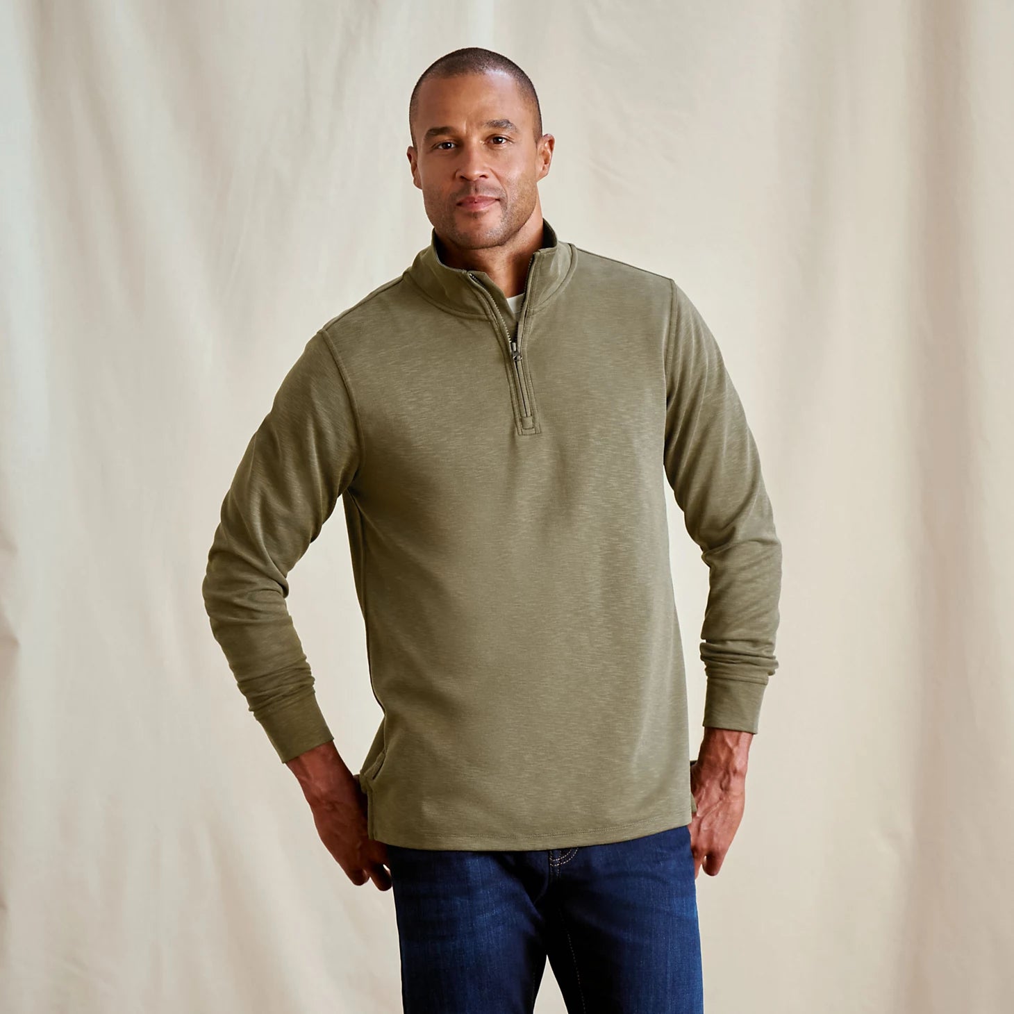 Orvis Men|Last Release Three Forks 1/4-Zip Sweatshirt