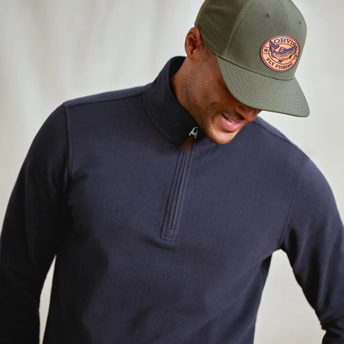 Orvis Men Men's Snowy River 1/4-Zip Sweatshirt