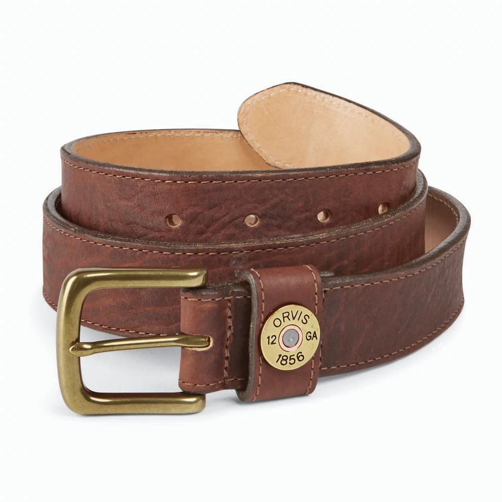 Orvis Men Bison Leather Shotshell Belt