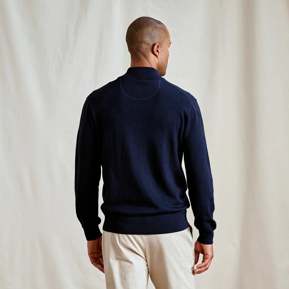 Orvis Men Merino Button Mockneck Sweater
