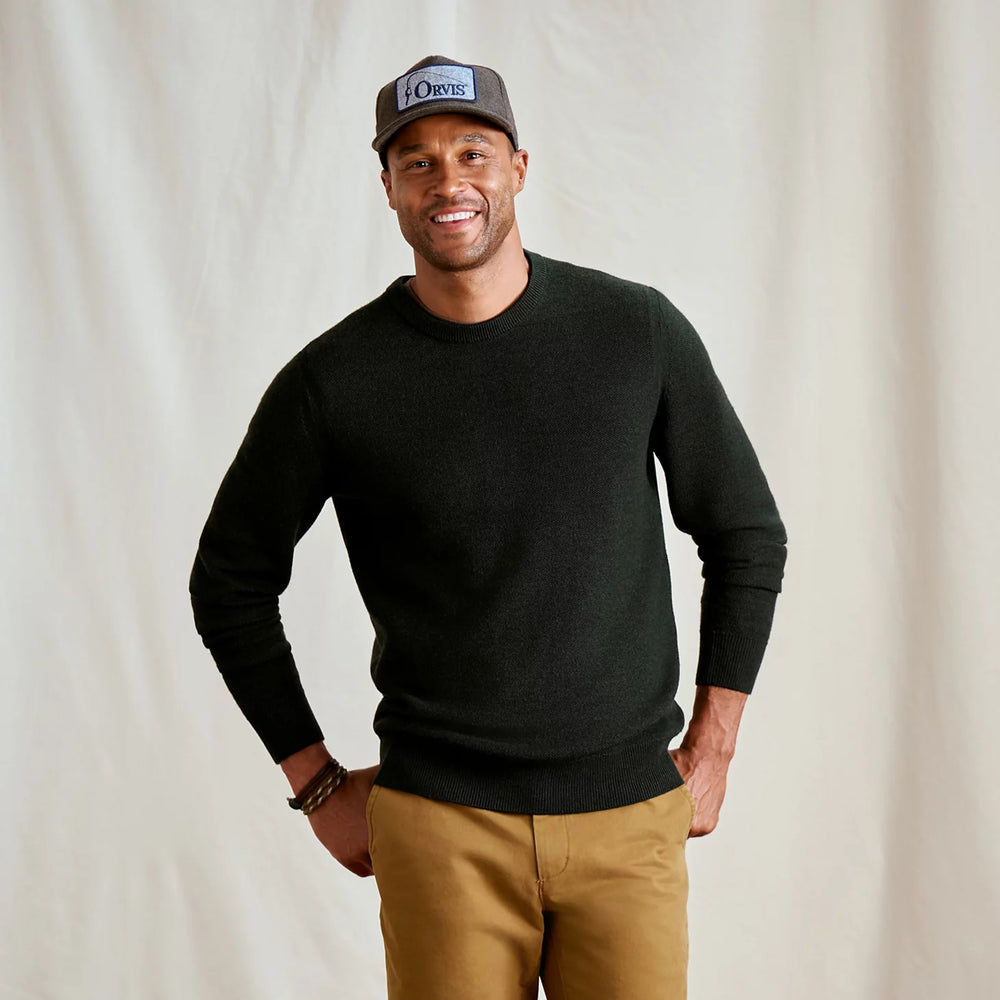Orvis Men Merino Piqué Crewneck Sweater