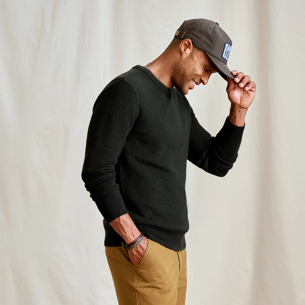 Orvis Men Merino Piqué Crewneck Sweater
