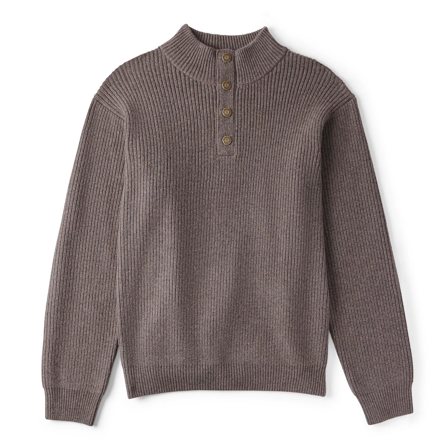 Orvis Men Quail Creek Button Mockneck Pullover