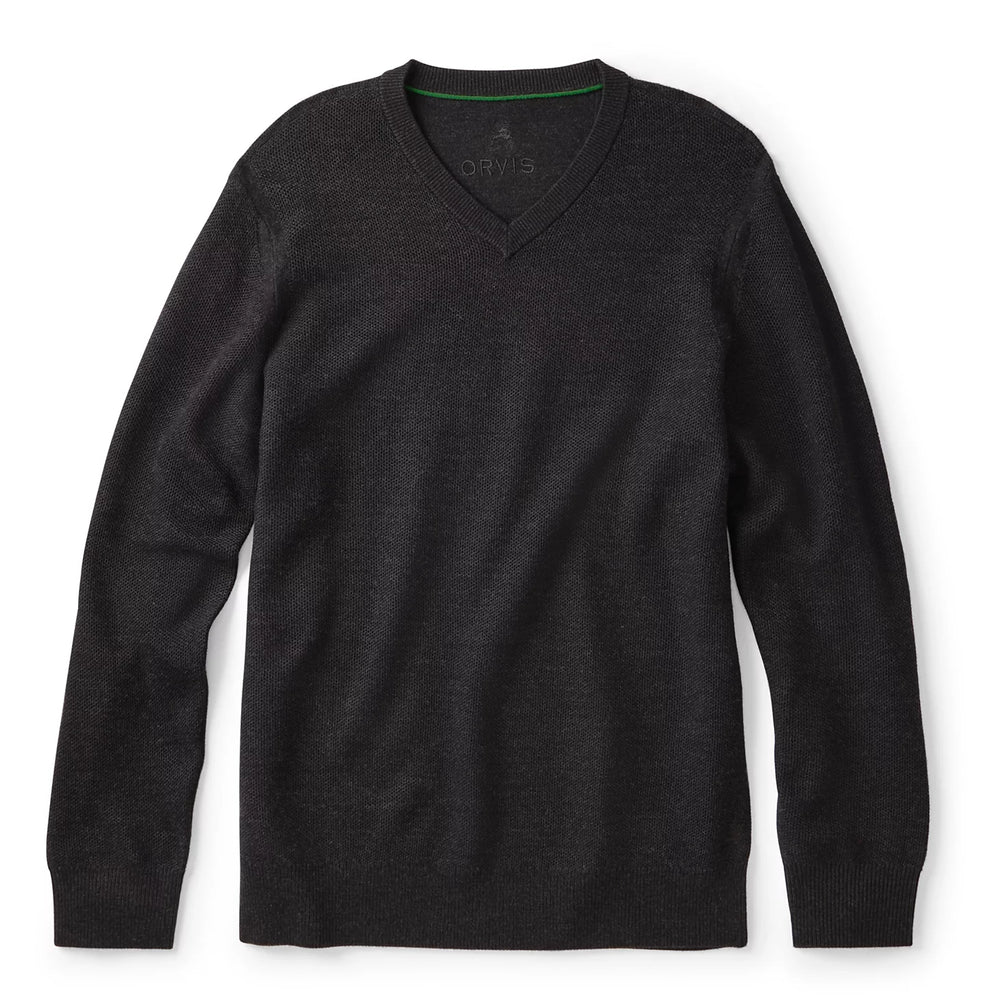 Orvis Men Merino Piqué V-Neck Sweater