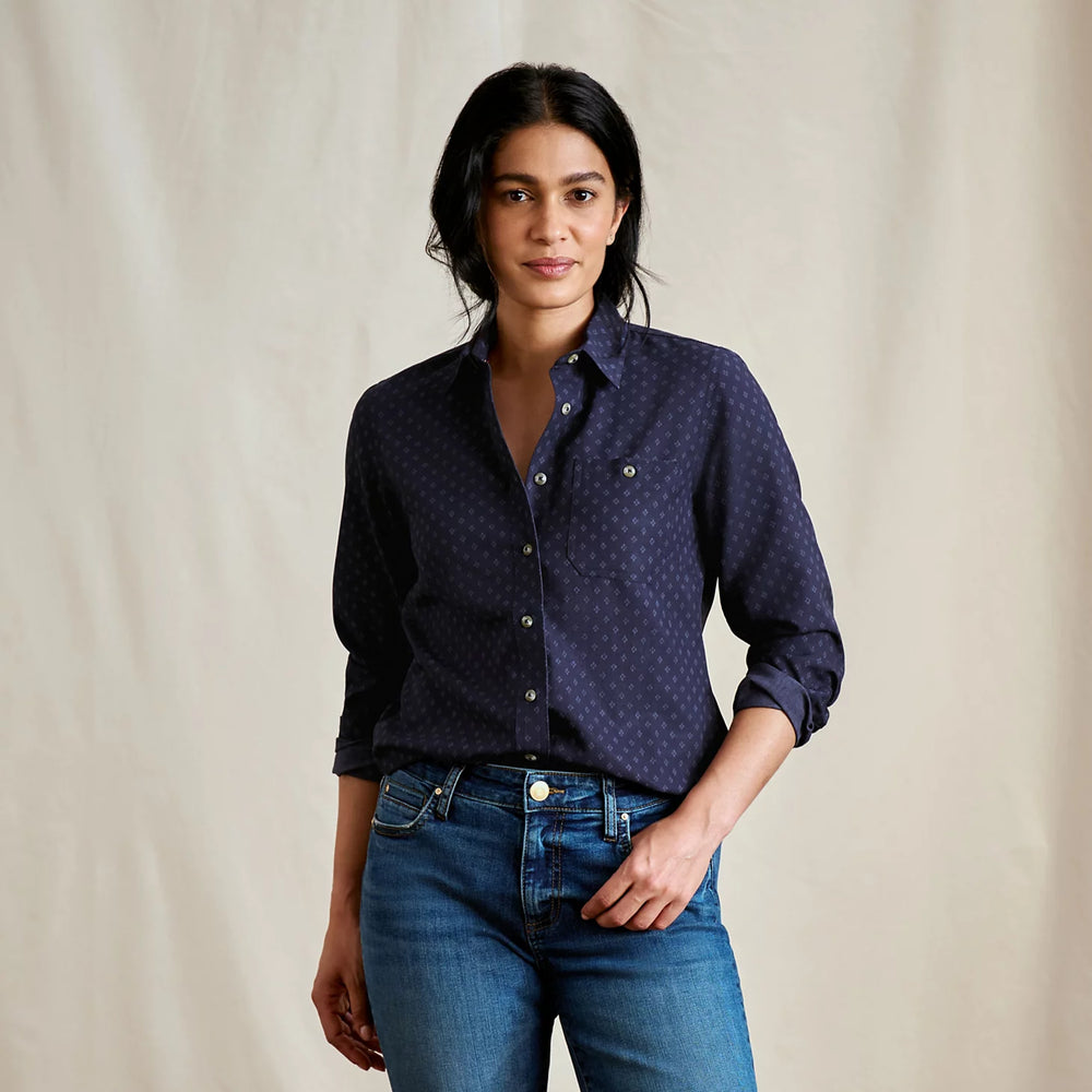 Orvis Women Women's Tech Chambray Long-Sleeve Work Shirt