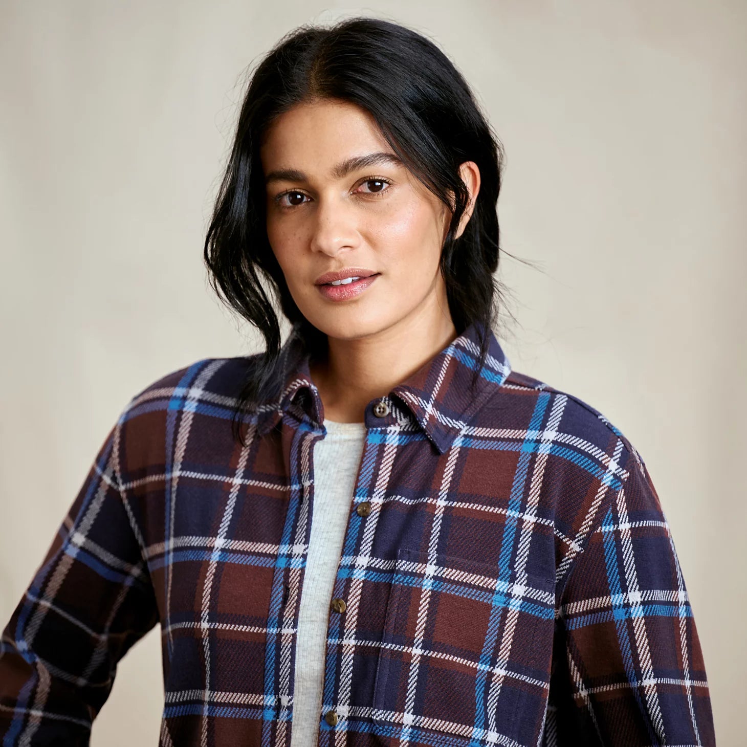 Orvis Women Women's Snowy River Button-Down Long-Sleeve Shirt