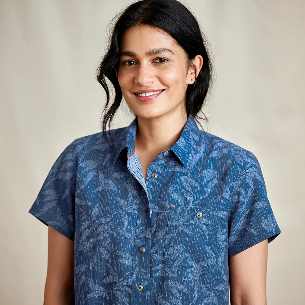 Orvis Women Women's Tech Chambray Short-Sleeve Work Shirt