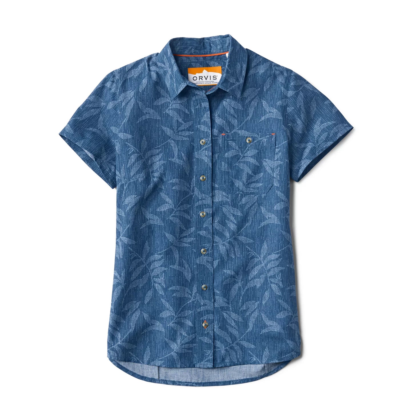 Orvis Women Women's Tech Chambray Short-Sleeve Work Shirt