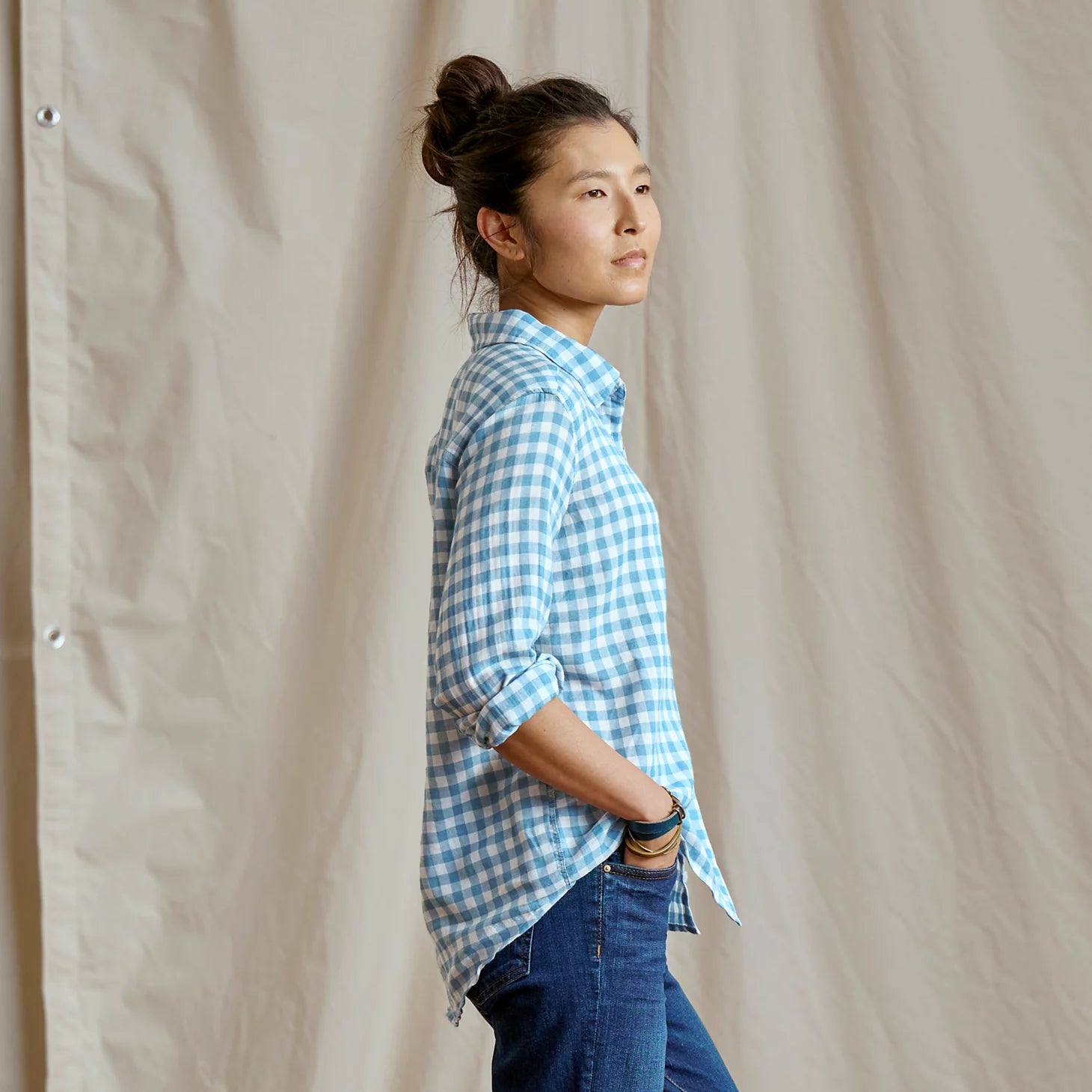 Orvis Women|Last Release Everyday Lightweight Plaid Long-Sleeve Boyfriend Shirt