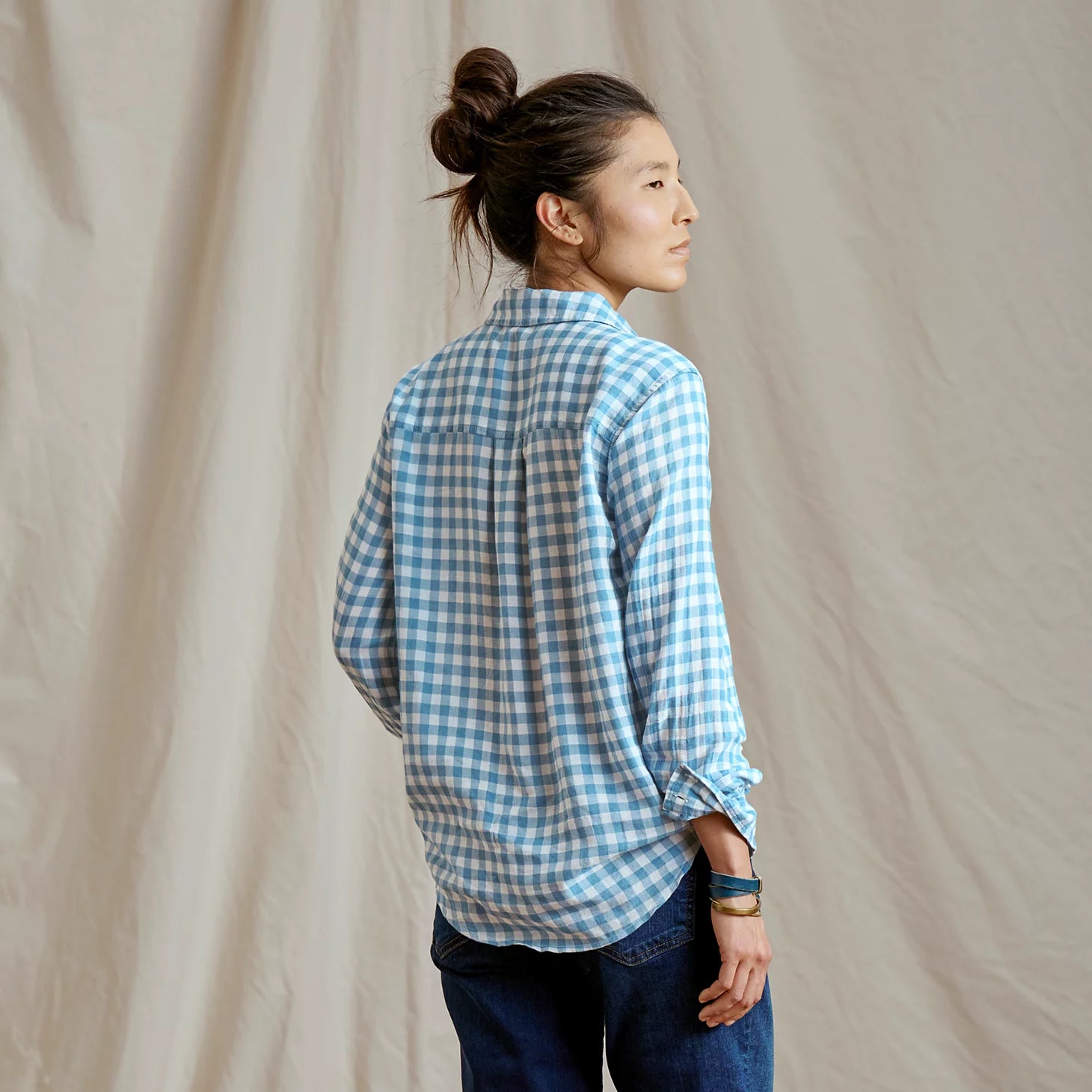 Orvis Women|Last Release Everyday Lightweight Plaid Long-Sleeve Boyfriend Shirt