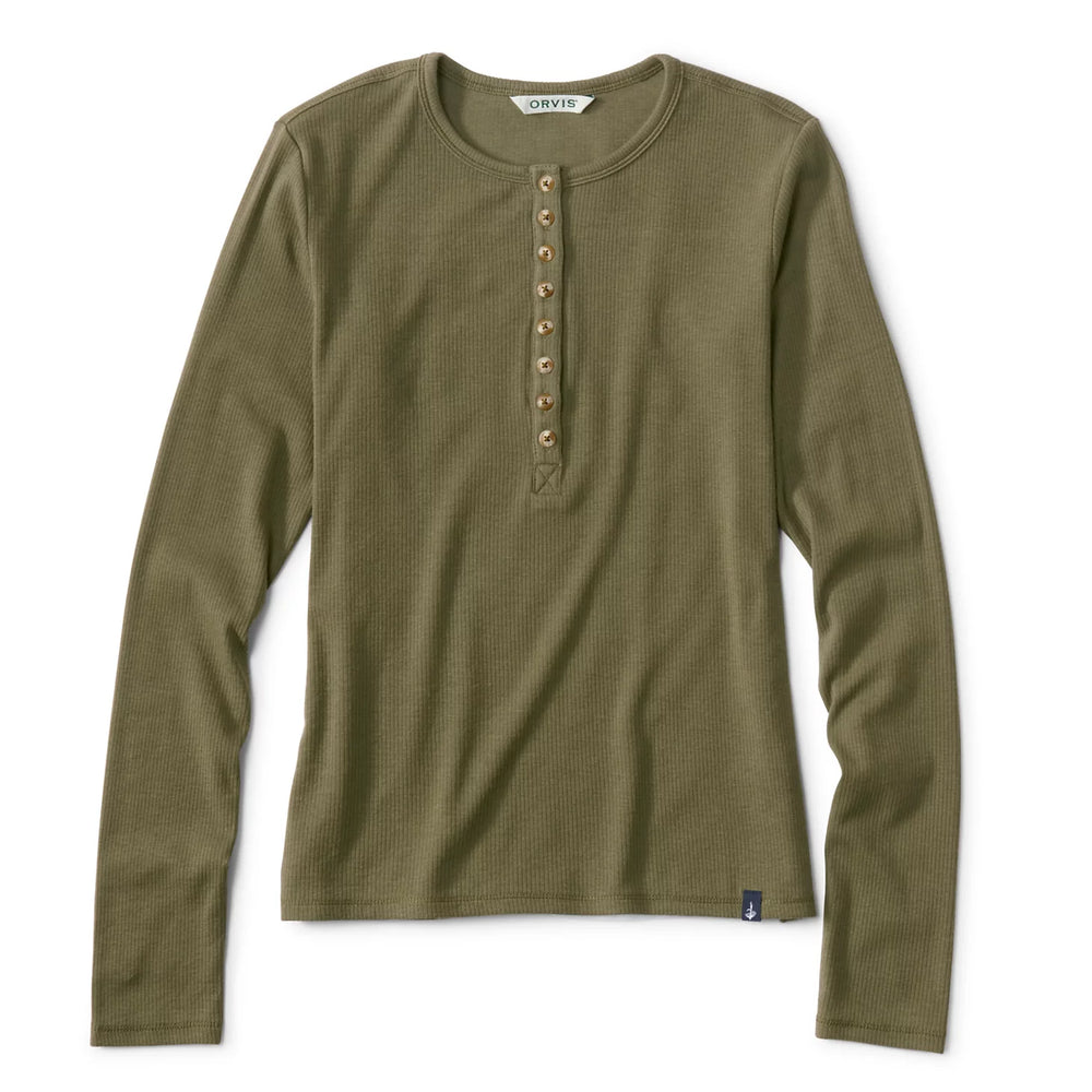 Orvis Women|Last Release Ribbed Henley Long-Sleeve Tee
