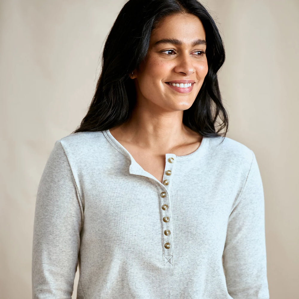 Orvis Women|Last Release Ribbed Henley Long-Sleeve Tee