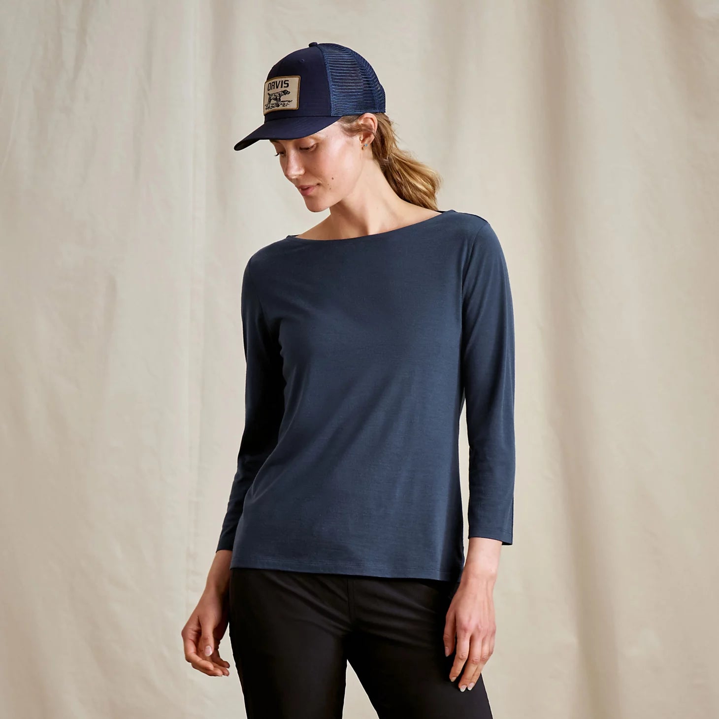 Orvis Women Outbound Merino 3/4-Sleeve Boatneck Tee
