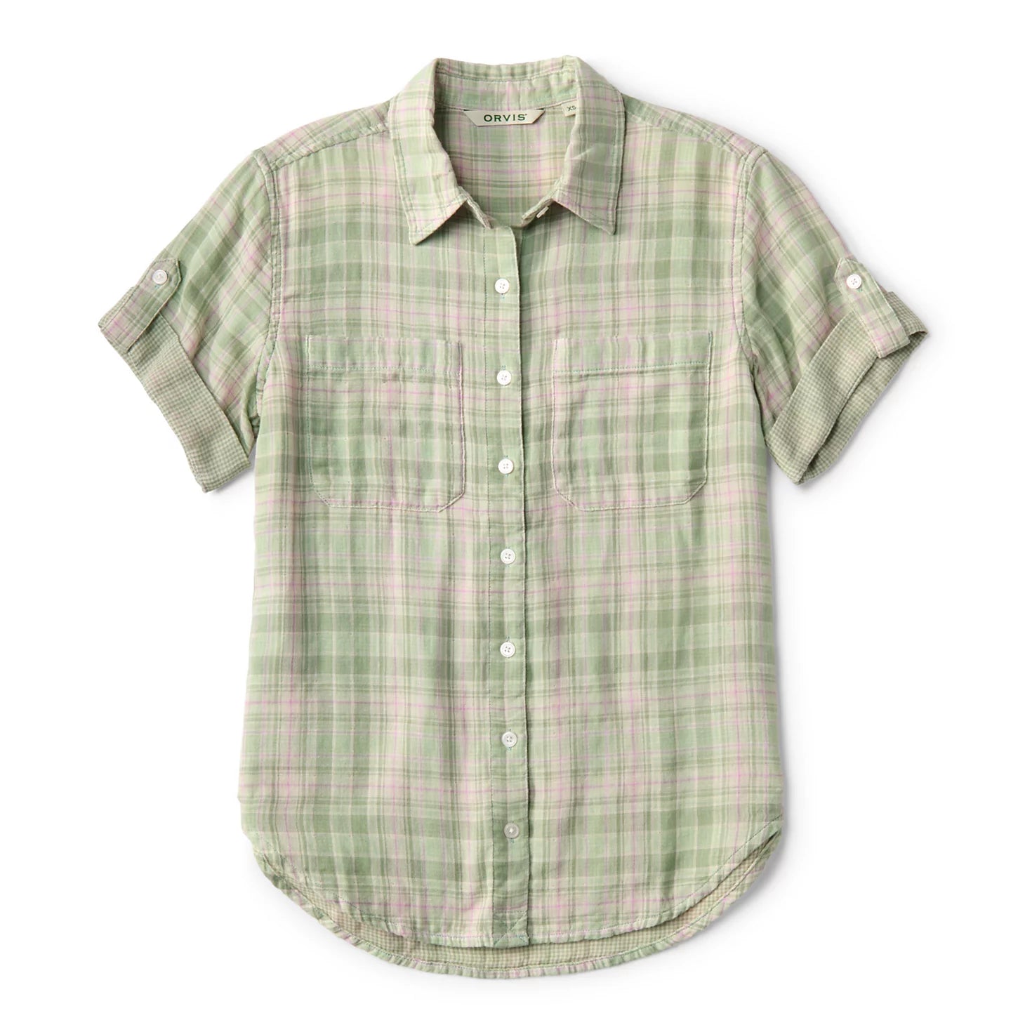 Orvis Women|Last Release Plaid Gauze Short-Sleeve Camp Shirt