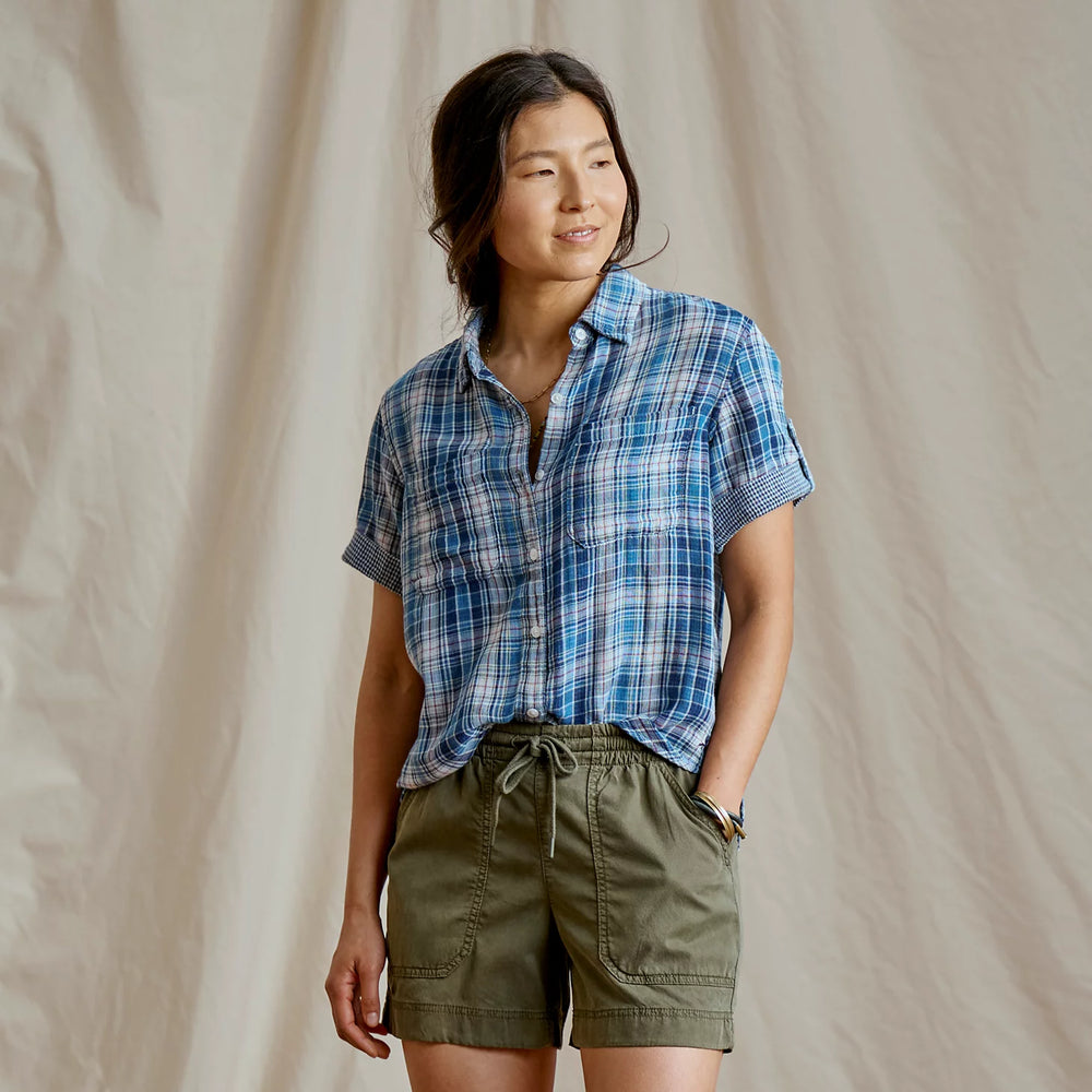 Orvis Women|Last Release Plaid Gauze Short-Sleeve Camp Shirt