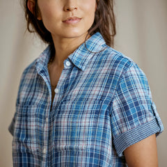 Orvis Women|Last Release Plaid Gauze Short-Sleeve Camp Shirt