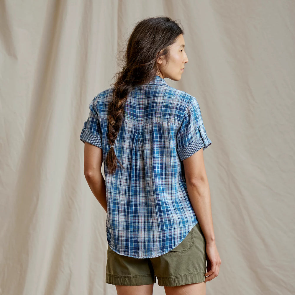 Orvis Women|Last Release Plaid Gauze Short-Sleeve Camp Shirt