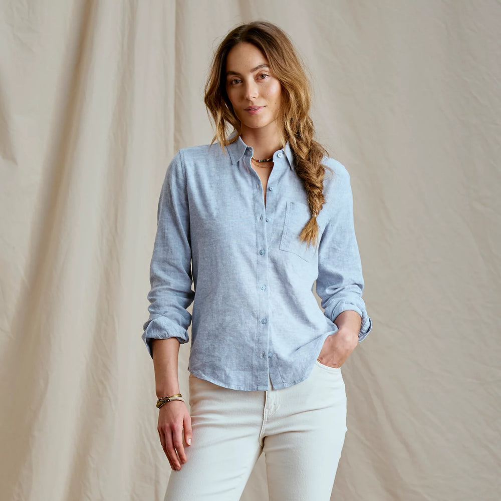 DUSTY BLUE CHAMBRAY,XS