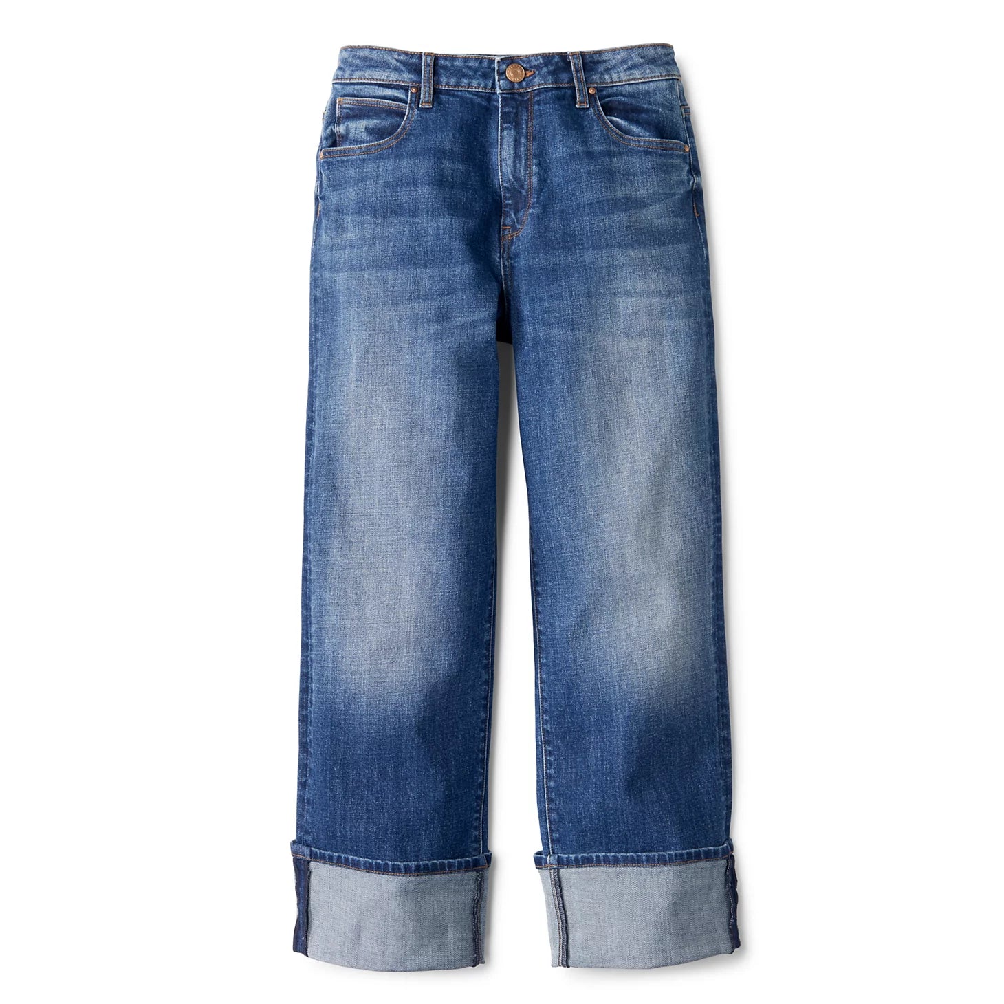 Orvis Women Kut from the Kloth® Sienna High-Rise Cuffed Wide-Leg Jeans