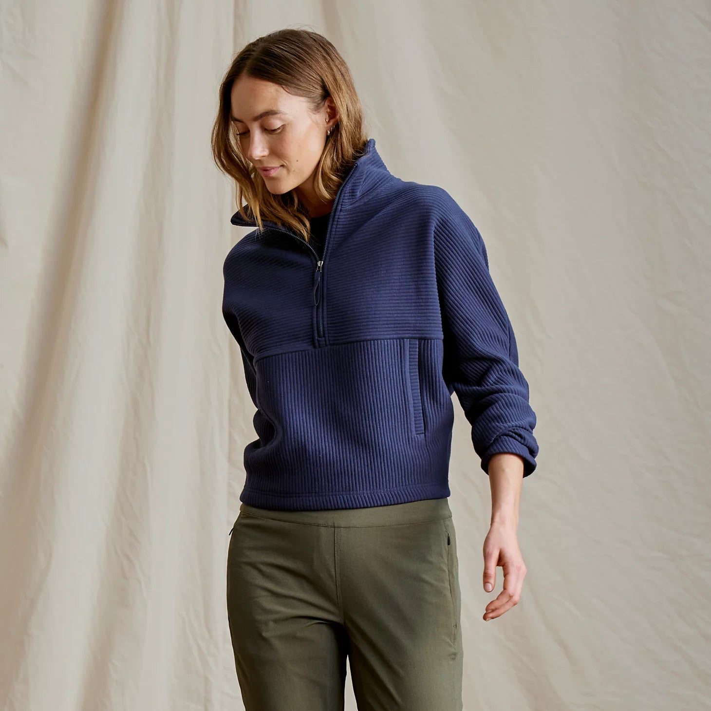 Orvis Women|Last Release Textured Quilt 1/2-Zip Sweatshirt
